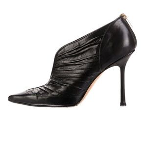Jimmy Choo Black Leather Heeled Booties